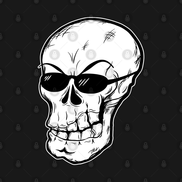 Grim Skull Wearing Sunglasses vr2 by dkdesigns27