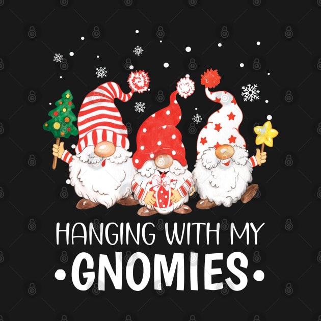 Hanging With My Gnomies Funny Gnome Christmas Matching Family by Charaf Eddine