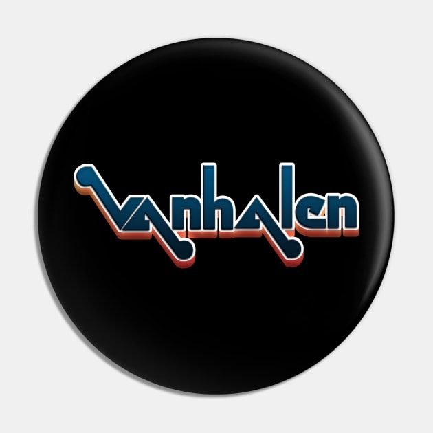 Van Halen - Old Logo 3D Navy Horizontal Pin by RetroZest