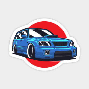 Blue Forester STI JDM Magnet