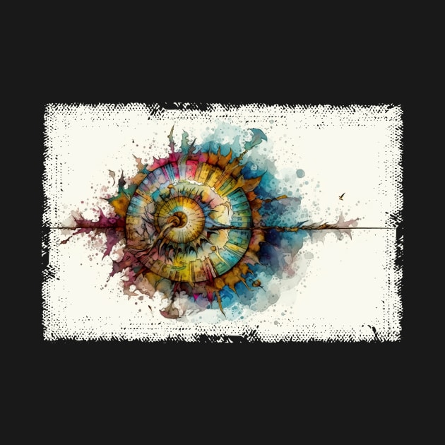 Abstract Watercolor Fibonacci Sequence by erzebeth