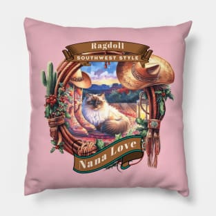 Southwest Sedona Country Cat Nana Love 4FR Pillow