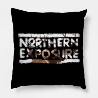 behind text northern exposure Pillow