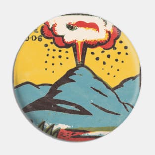 Volcano / Indian Matchbox Art Pin