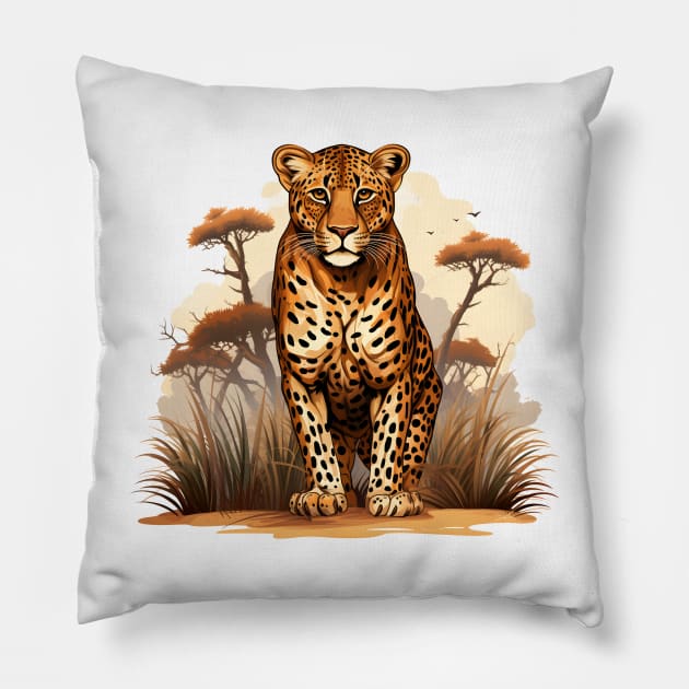 African Leopard Pillow by zooleisurelife