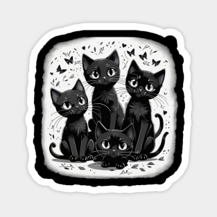 Lovely black cats Magnet