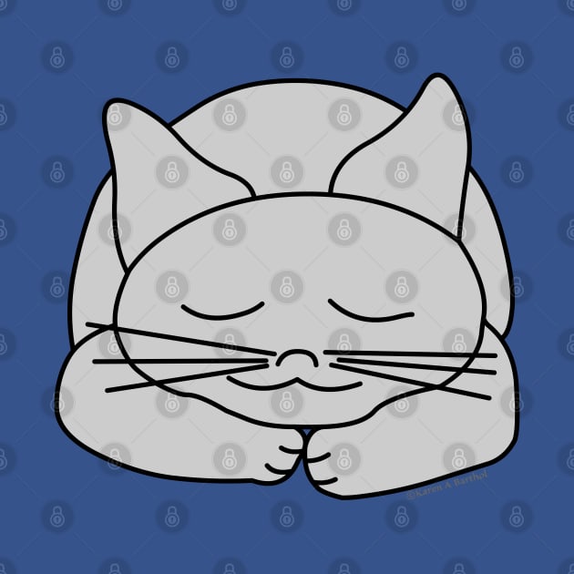 Sleeping Gray Cat by Barthol Graphics