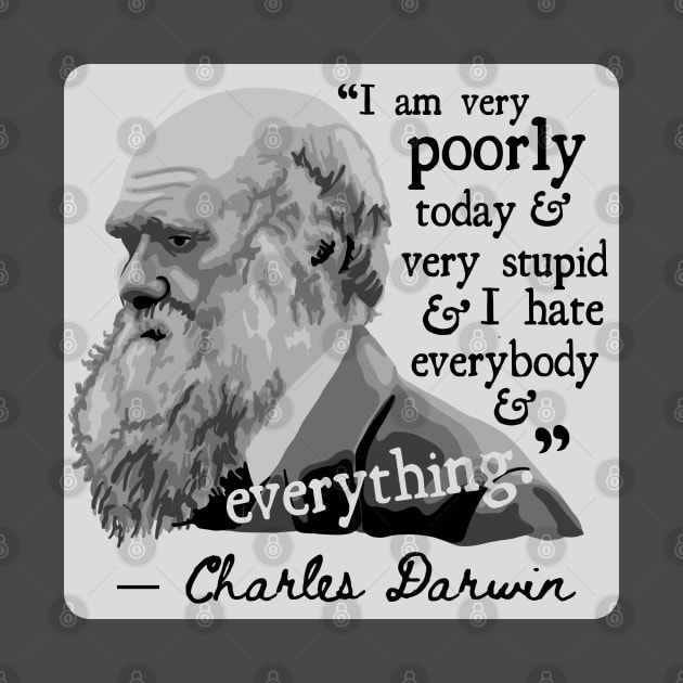 Charles Darwin Portrait and Quote by Slightly Unhinged