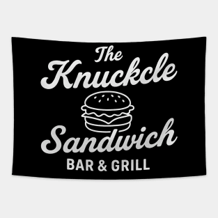 The Knuckle Sandwich Bar & Grill Funny Tough Guy Diner Tapestry