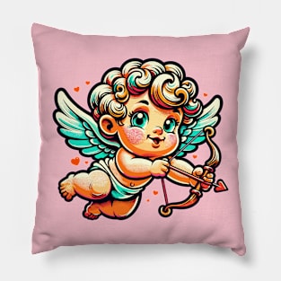 Baby Cupid Shooting a Bow Pillow