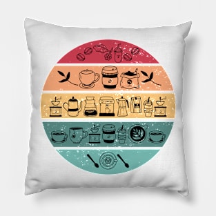 Retro coffee lover design Pillow