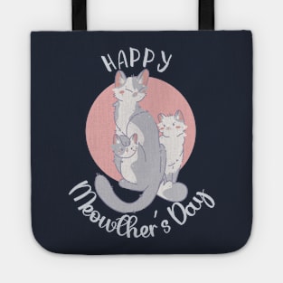 Happy Meowther's Day - White and grey cats Tote