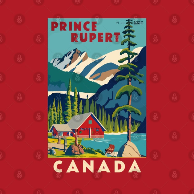 A Vintage Travel Art of Prince Rupert - Canada by goodoldvintage