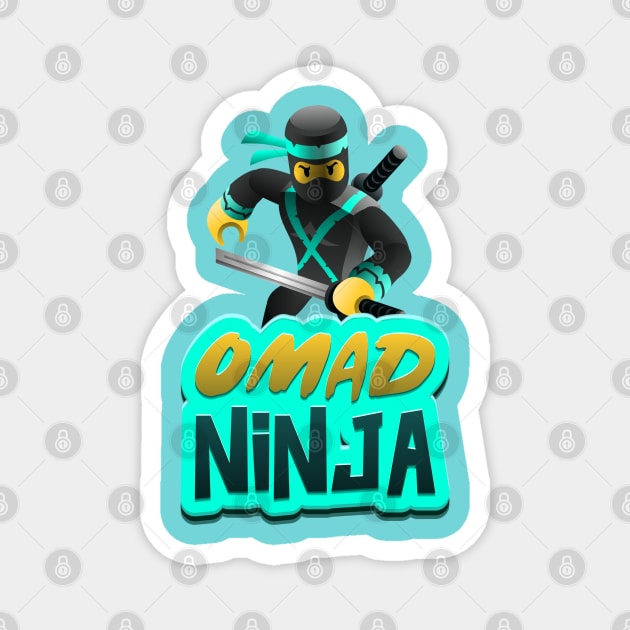 Omad ninja Magnet by Printorzo