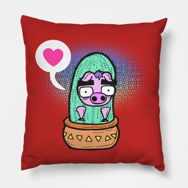 Prickly Personality Pillow by calavara