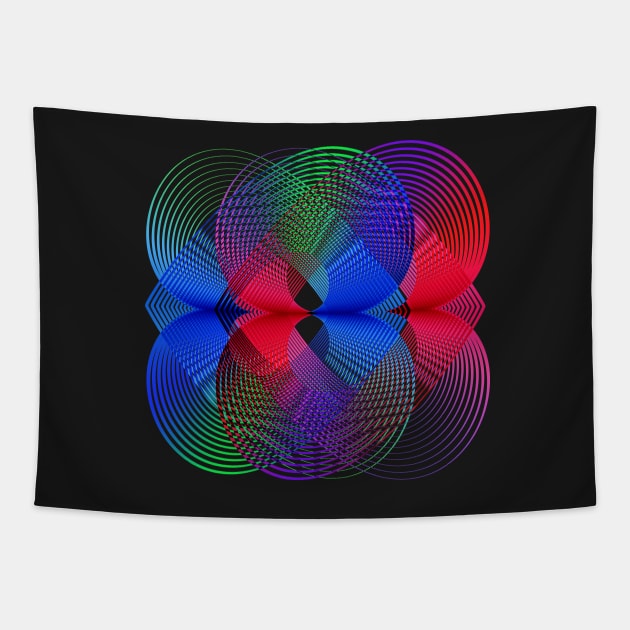 Geometric Abstract Kinetic Art Tapestry by soycarola