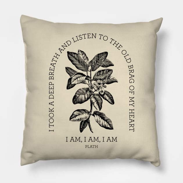 Sylvia Plath poet bookish Pillow by OutfittersAve