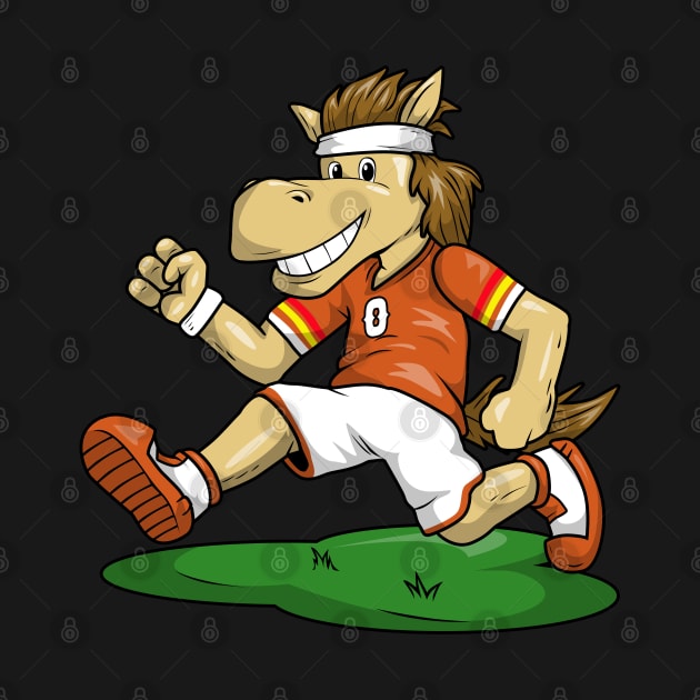 Horse as Soccer player at Soccer with Soccer shoes by Markus Schnabel