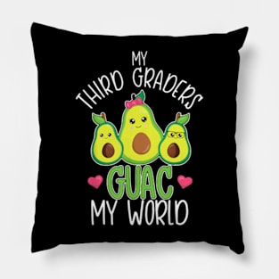 Third Grade Teacher Valentine Day Students Guac My World Pillow