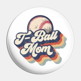 Retro T-Ball Mom Mother's Day Pin