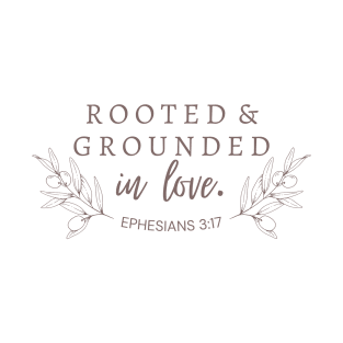 Aesthetic Christian Bible Verse Rooted and Established T-Shirt