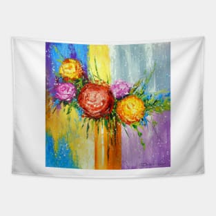 Bouquet of bright flowers Tapestry