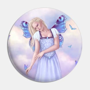 Opal Birthstone Fairy Pin