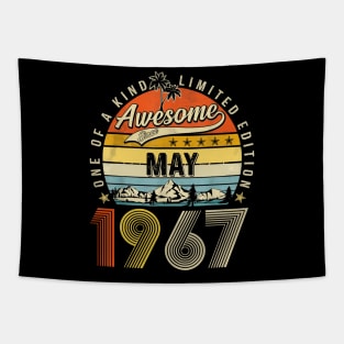 Awesome Since May 1967 Vintage 56th Birthday Tapestry