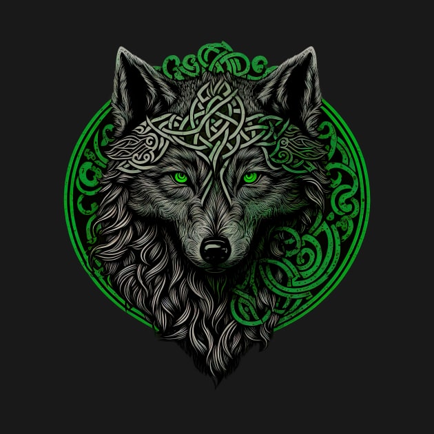 Celtic Irish Knot with Wolf Design - St Patrick by Odd World