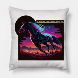 Horse Running Pillow