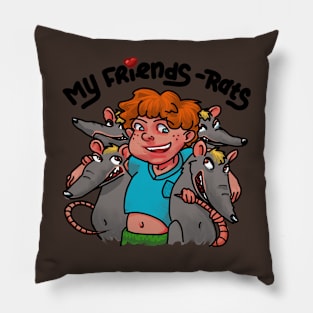 my friends rats Pillow