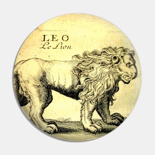 Lion Antique Engraving Pin