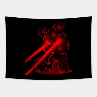 Red Vision Teddy Tapestry