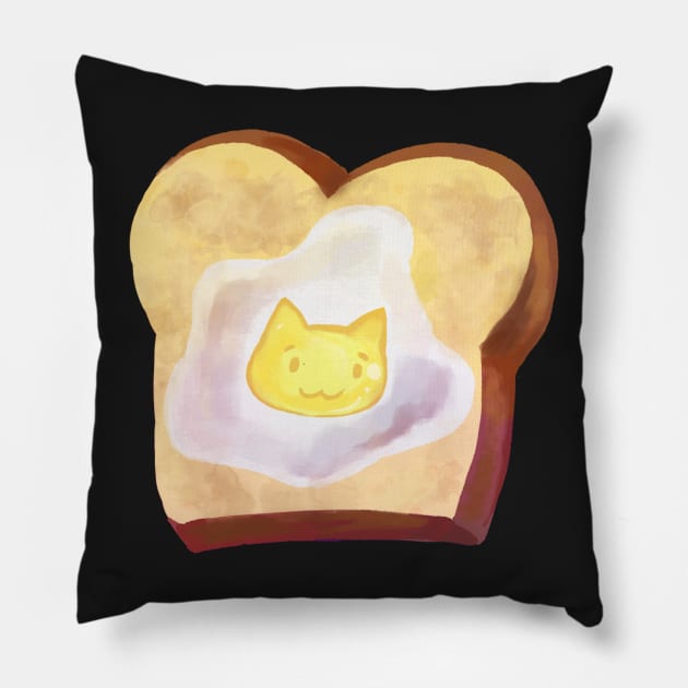 egg on toast Pillow by KaijuCupcakes