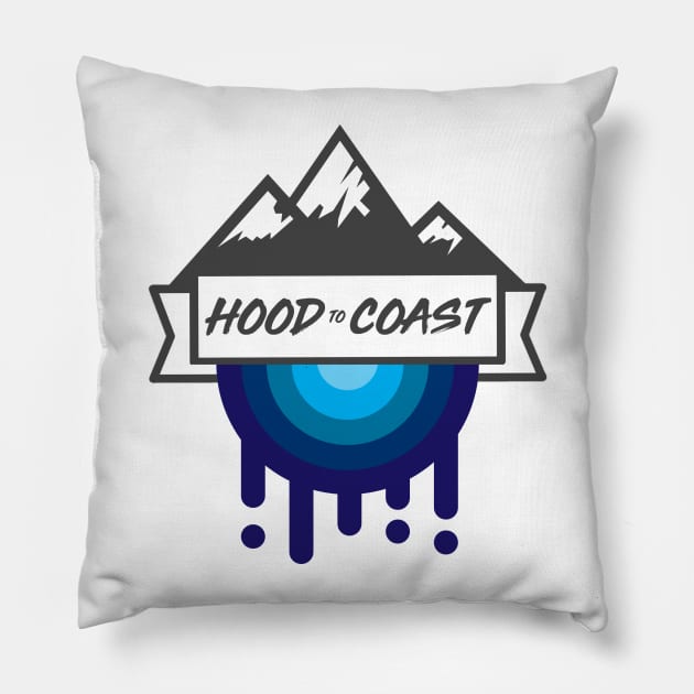 Hood To Coast Gray Pillow by felixbunny