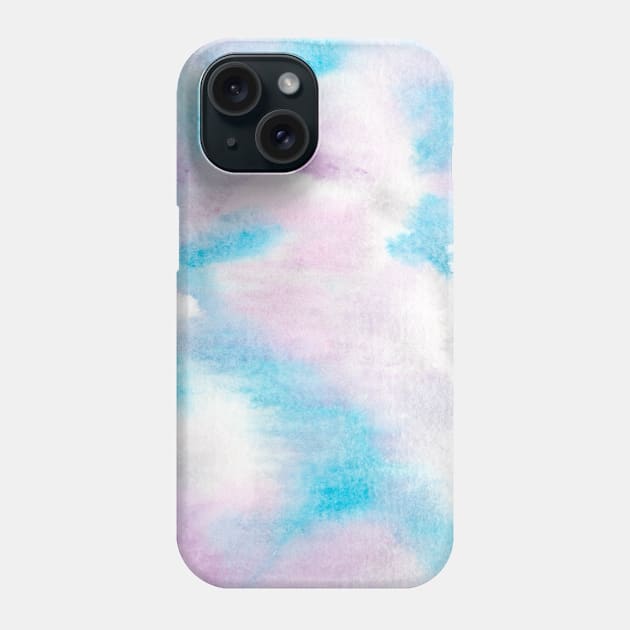 Watercolor abstract turquoise blue pink purple Phone Case by artsytee