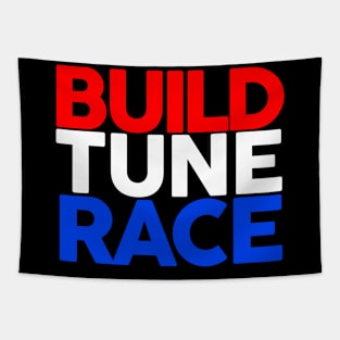 Build Tune Race Tapestry