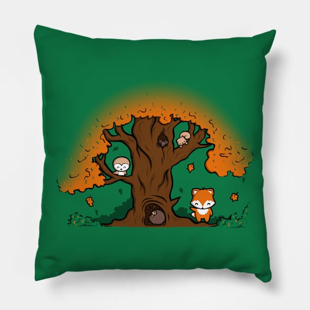 Autumn Friends Pillow by perdita00