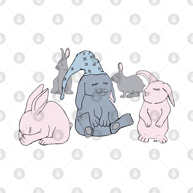 Sleeping Rabbits by msmart