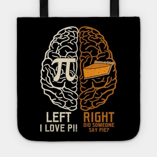 Left vs. Right Brain Pie Pi Day Tote