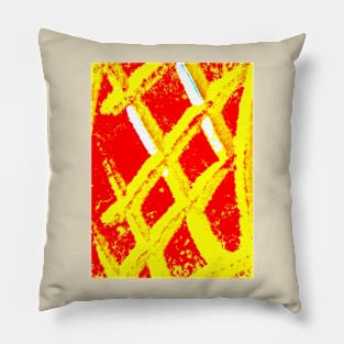 GOLDEN AND RED CHECKED PATTERN Pillow