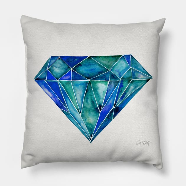 aquamarine Pillow by CatCoq