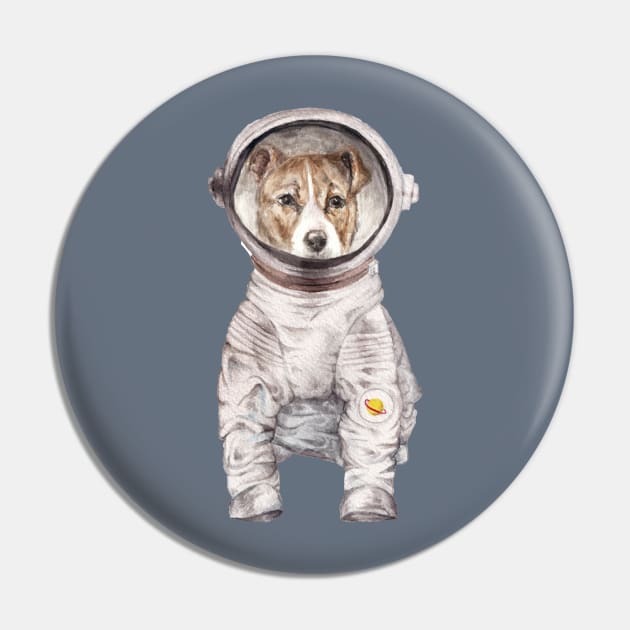 Laika the Space Pup- Doodle Pin by wanderinglaur