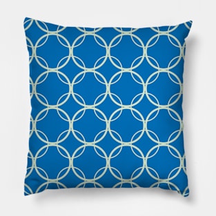 Blue With White Rings Pillow