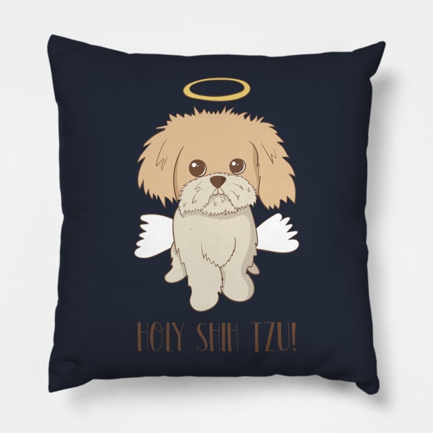 Holy Shih Tzu Pillow by Dreamy Panda Designs