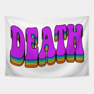 Death Rainbow Graphic Design Logo Tapestry
