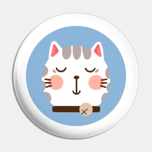 cute drawn kitty cat design 7 Pin