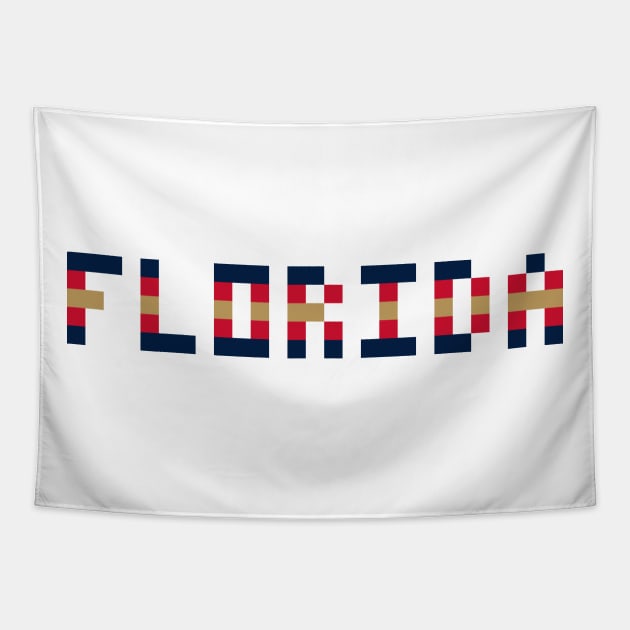 Pixel Hockey State Florida 2017 Tapestry by gkillerb