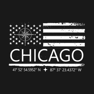 Us Flag Chicago, Chicago City Love T-Shirt