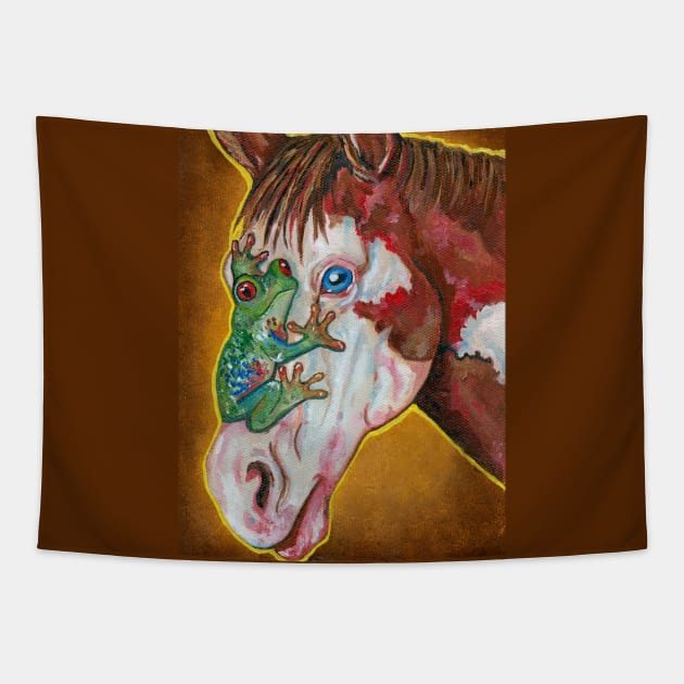 Pinto horse Tapestry by deadblackpony